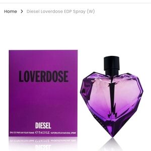 2011 💜DIESEL Loverdose EDP 30 ml Purple Heart Iconic Collectable Bottle